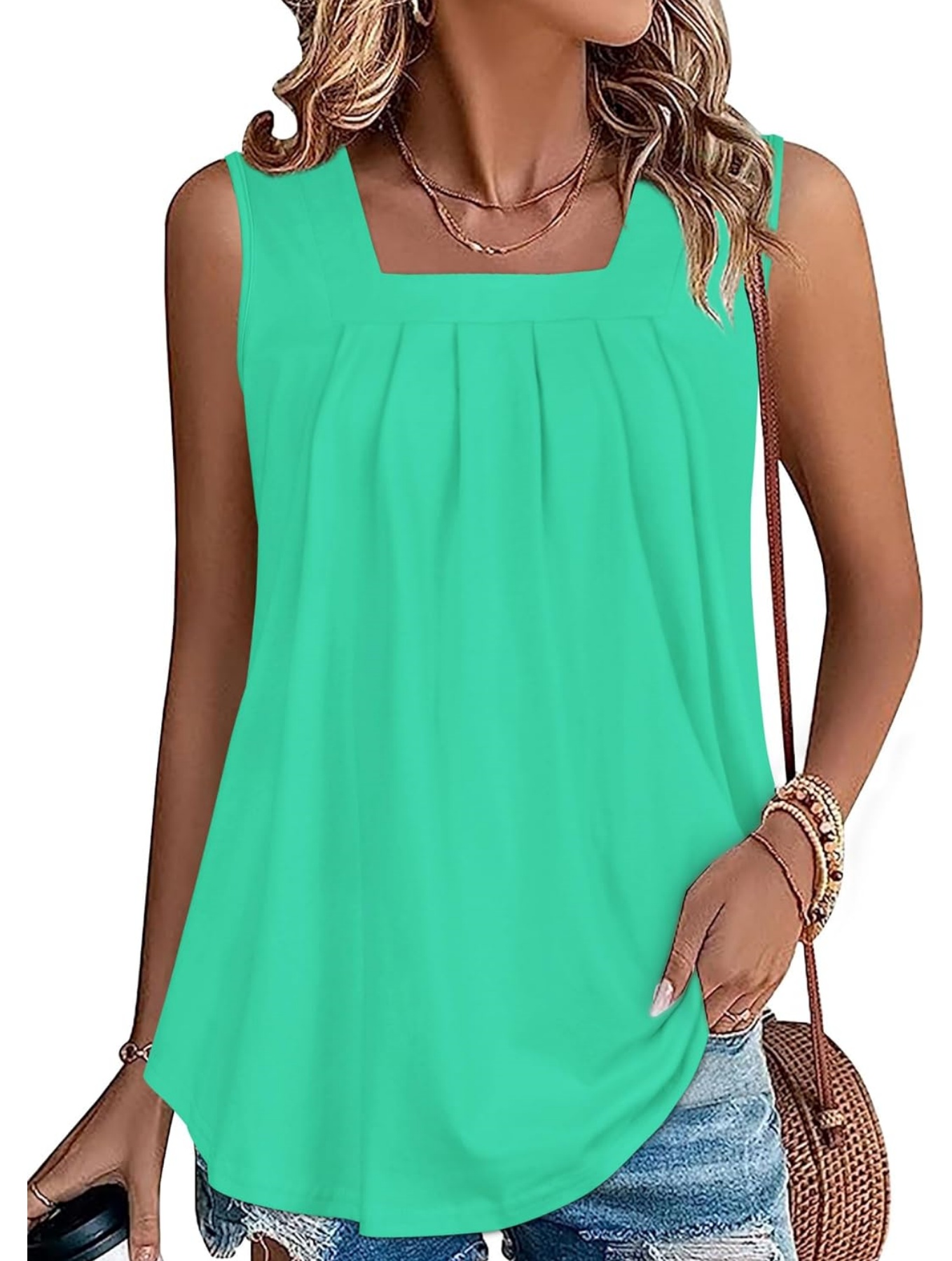 Women's Loose U-Neck Sleeveless Tank Tops