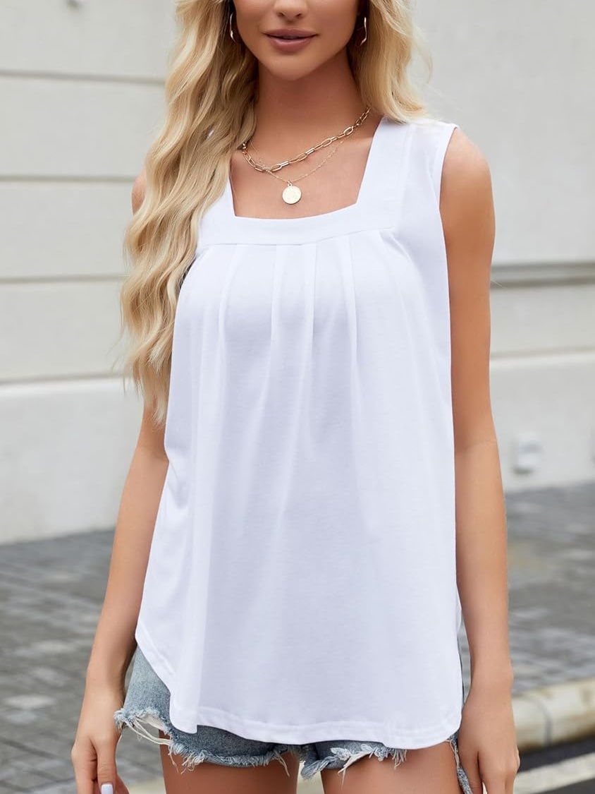 Women's Loose U-Neck Sleeveless Tank Tops