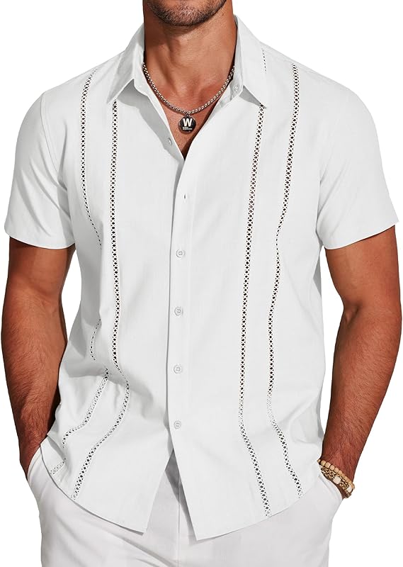 🎁Today's Special Offer🎁Men's Cuban Linen Short Sleeve Shirt👔
