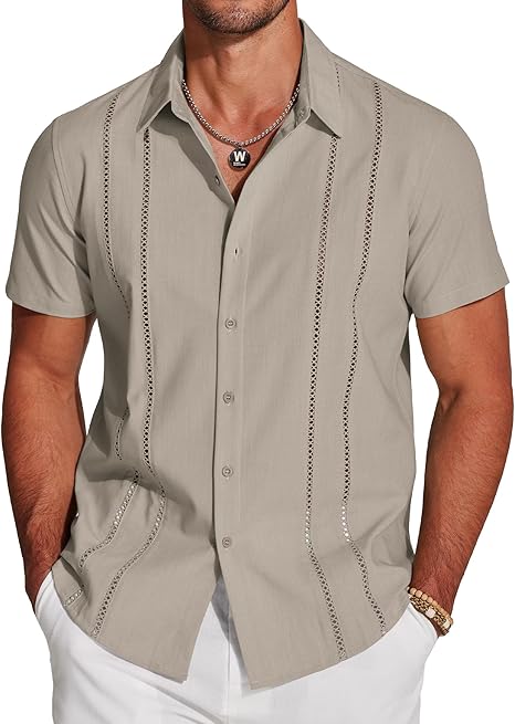 🎁Today's Special Offer🎁Men's Cuban Linen Short Sleeve Shirt👔