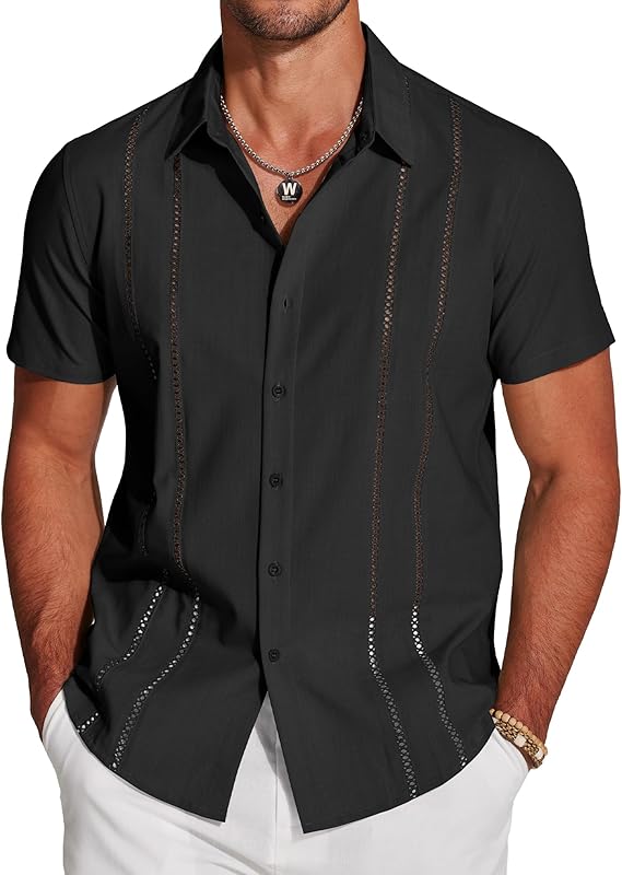 🎁Today's Special Offer🎁Men's Cuban Linen Short Sleeve Shirt👔