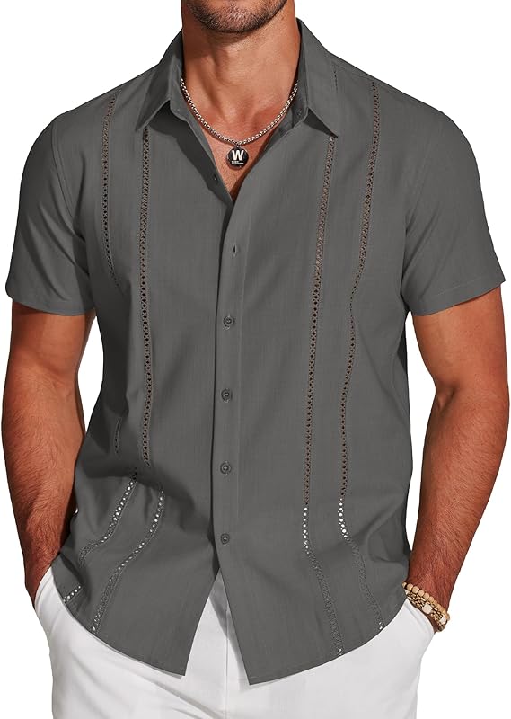 🎁Today's Special Offer🎁Men's Cuban Linen Short Sleeve Shirt👔
