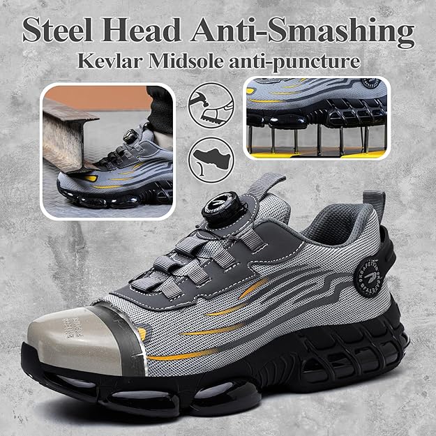 🎁Today's Special Offer🎁Unisex Non-Slip Steel Toe Sports Safety Shoes