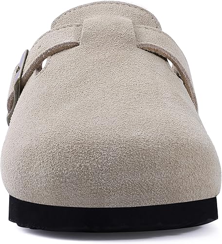 Women's Closed Round Toe Suede Cork Clogs