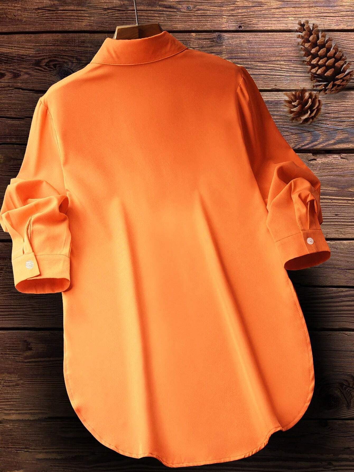 💥Factory Direct Sale💥Women's Plain Button Front Split Side Shirt