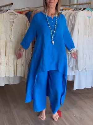⏰Only Today — $7.99!💥Women's Solid Color Linen Casual Suit