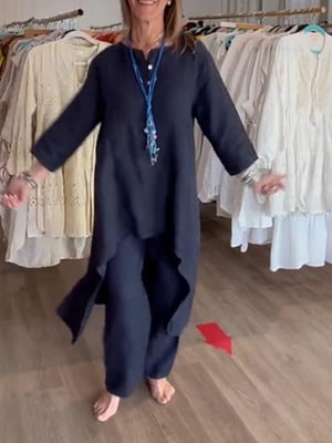 ⏰Only Today — $7.99!💥Women's Solid Color Linen Casual Suit