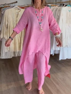 ⏰Only Today — $7.99!💥Women's Solid Color Linen Casual Suit