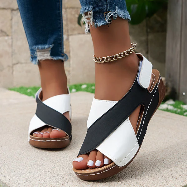 ⏰Mother's Day Special-$12.99💥Women's Colorblock Trendy Sandals
