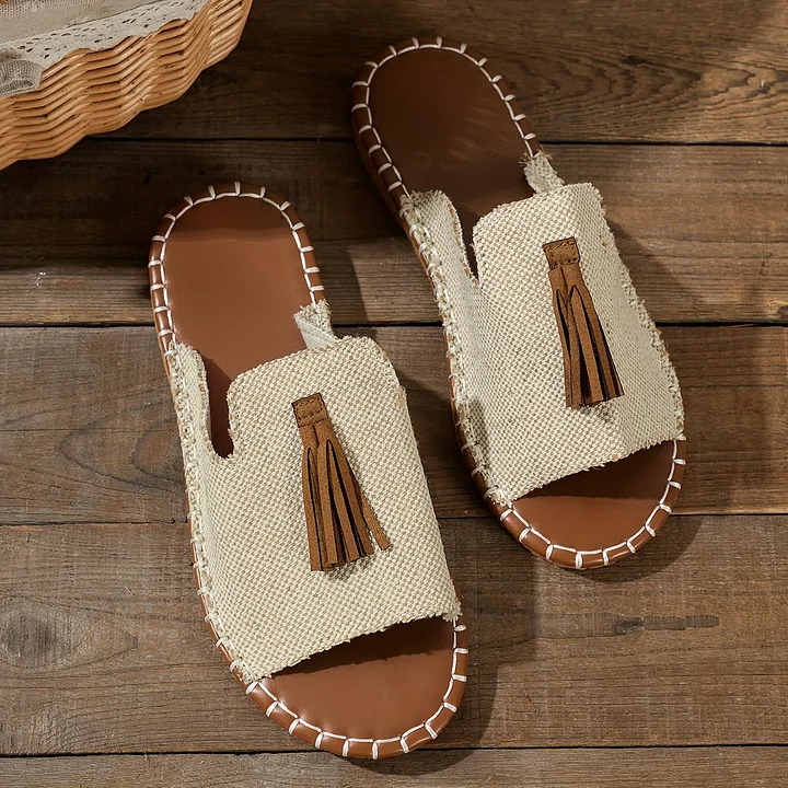 ⏰Mother's Day Special-$12.99💥 Women's Comfortable Tassel Flat Sandals