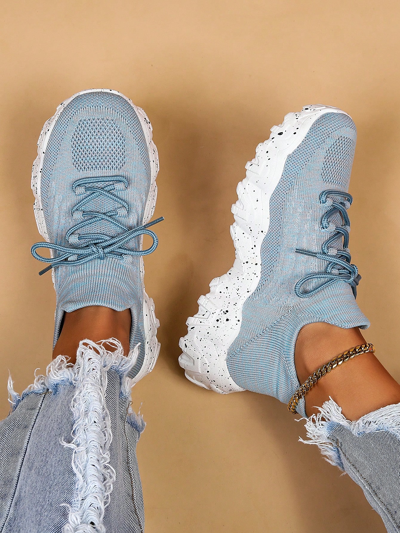 ⏰Mother's Day Special-$16.99💥Women Lace-Up Front Chunky Breathable Mesh Sneakers