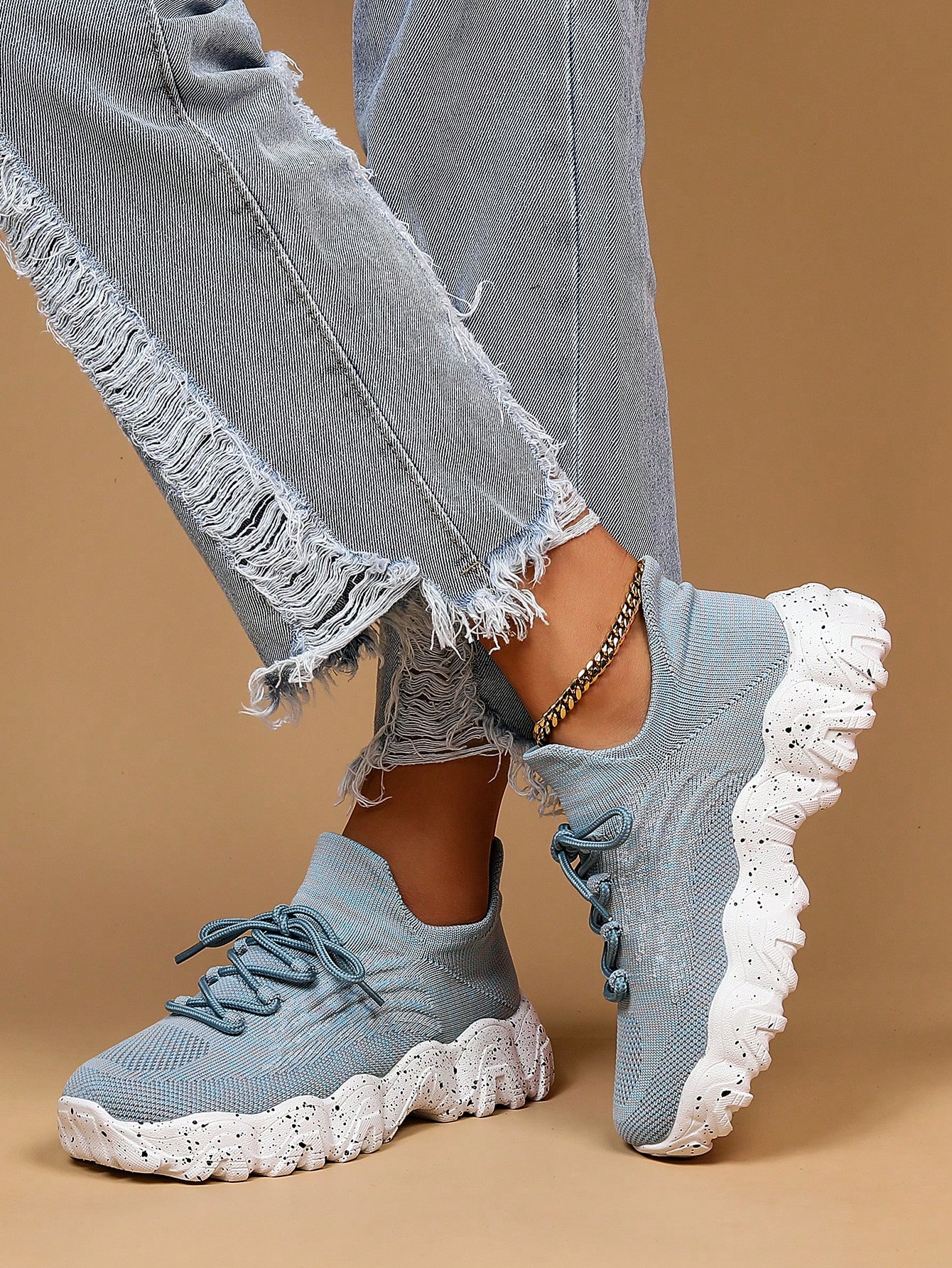 ⏰Mother's Day Special-$16.99💥Women Lace-Up Front Chunky Breathable Mesh Sneakers