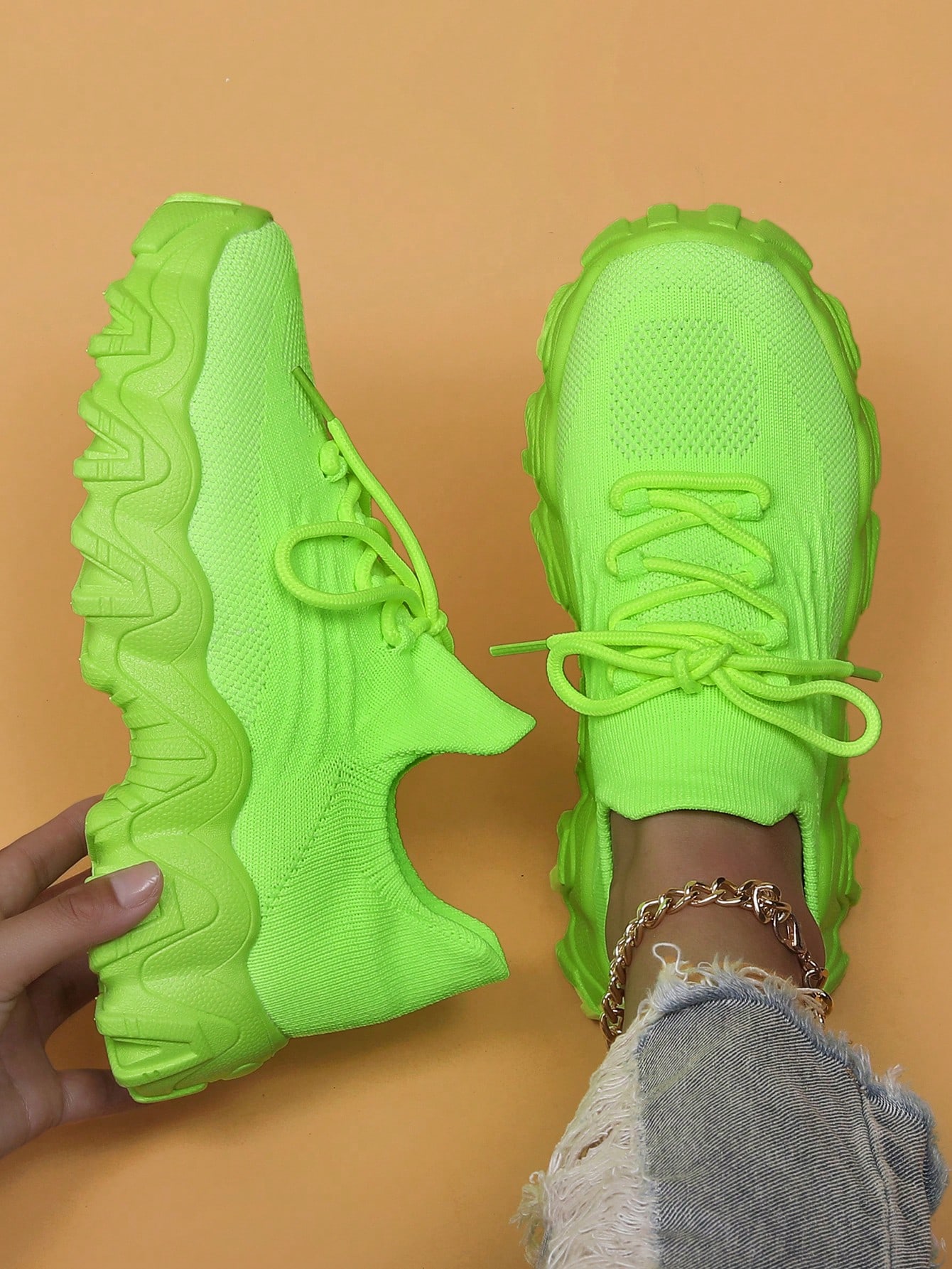 ⏰Mother's Day Special-$16.99💥Women Lace-Up Front Chunky Breathable Mesh Sneakers