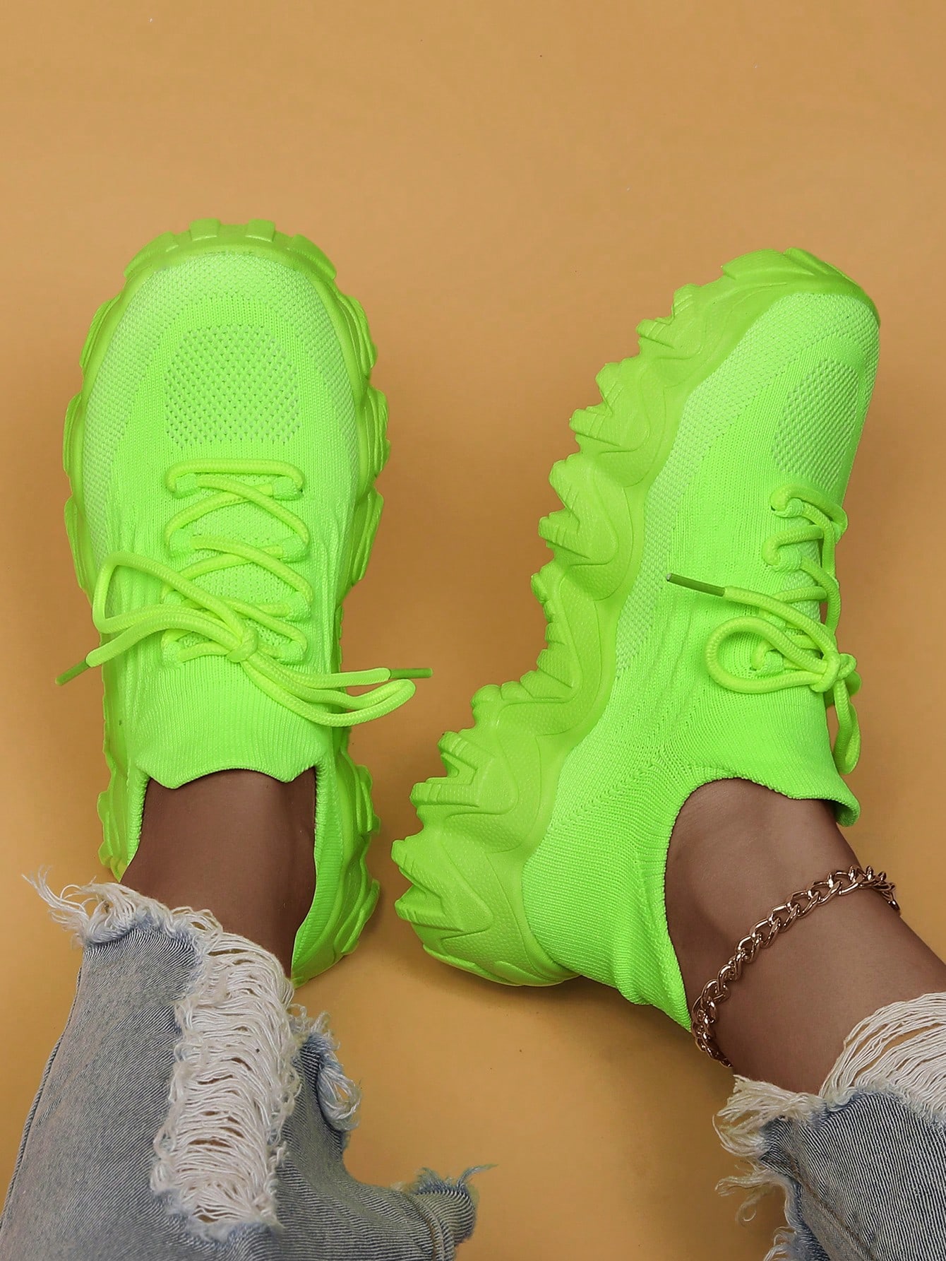 ⏰Mother's Day Special-$16.99💥Women Lace-Up Front Chunky Breathable Mesh Sneakers