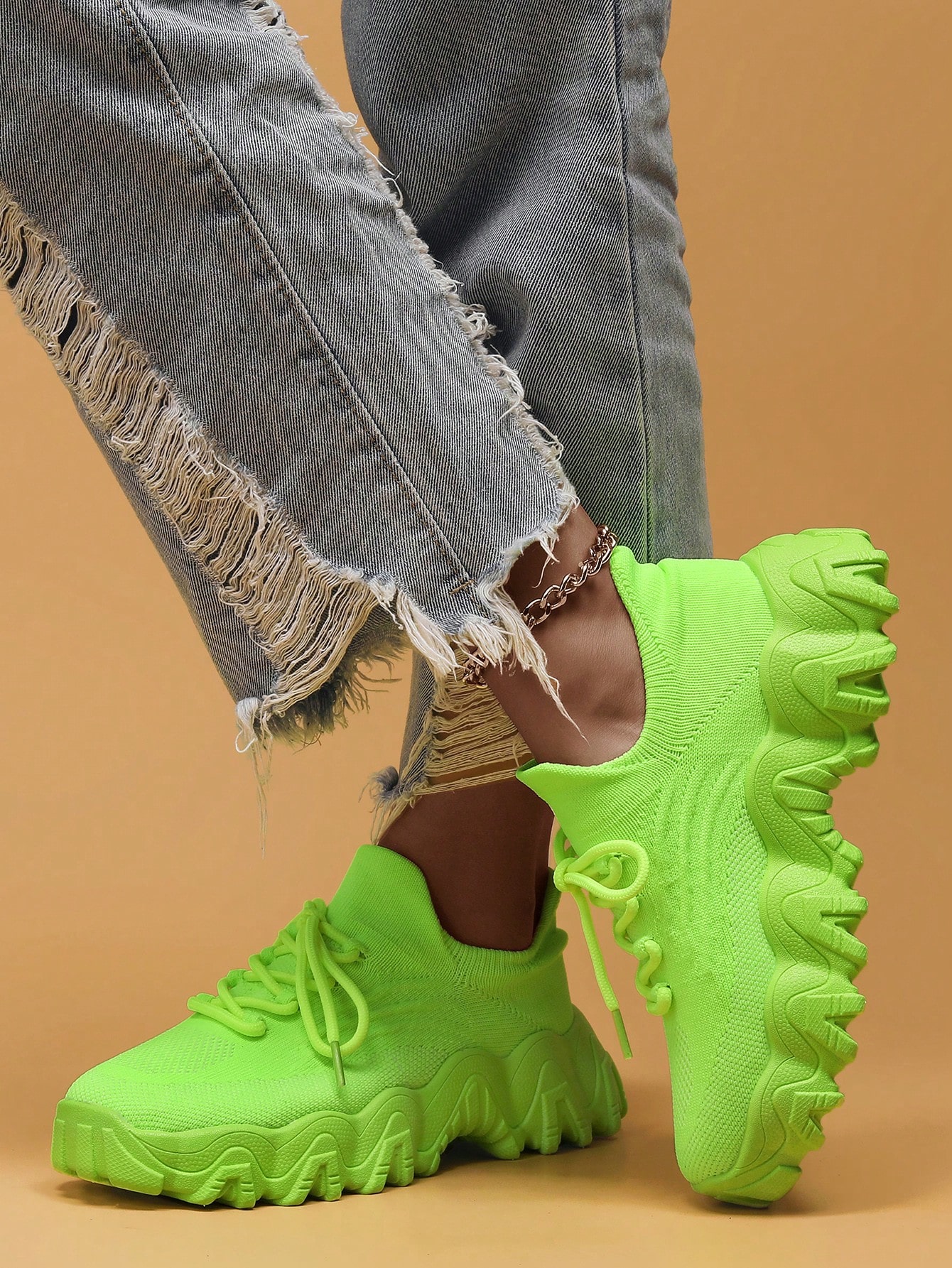 ⏰Mother's Day Special-$16.99💥Women Lace-Up Front Chunky Breathable Mesh Sneakers