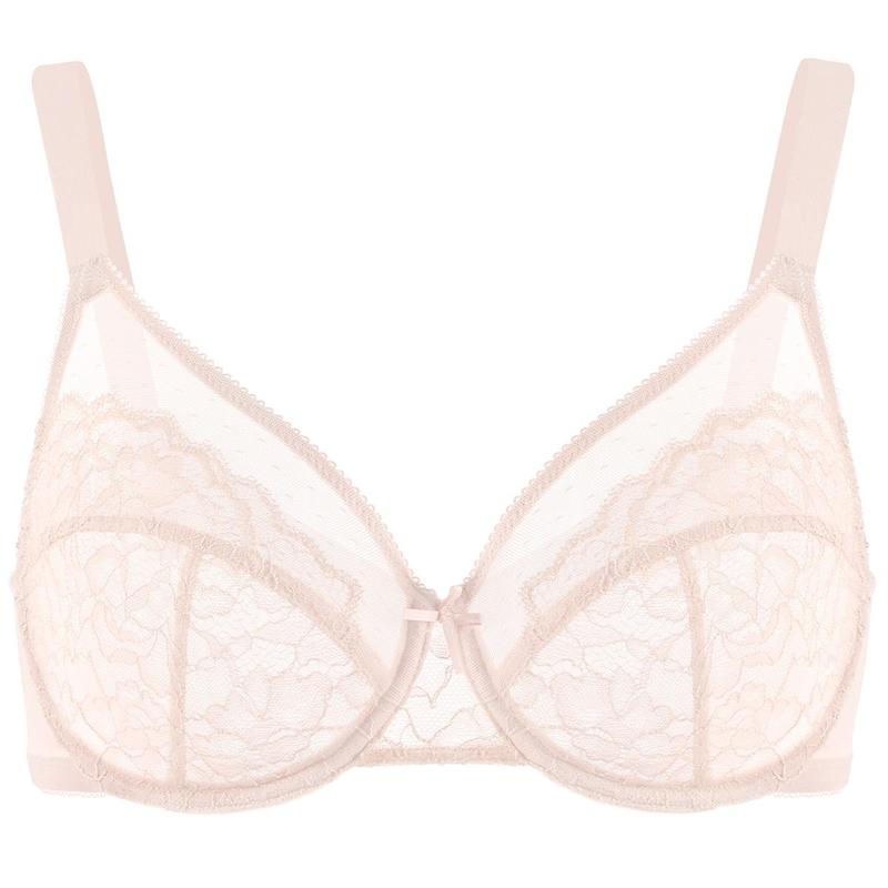 💥Factory Direct Sale💥Plus - Size Women's Unlined Lace Mesh Underwire Breathable Shaping Full - Cup Bra