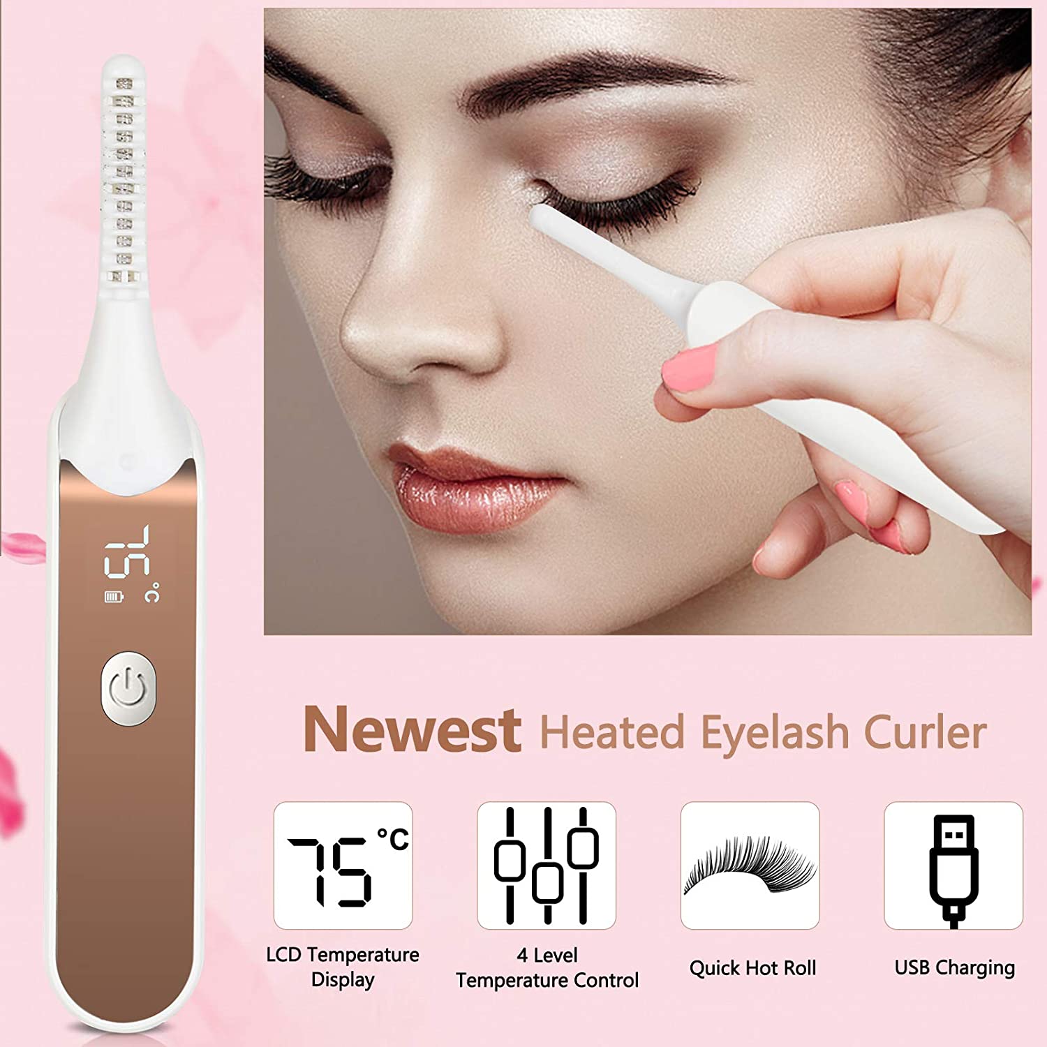 💥New Year's Sale 60% OFF💥Electric And Electrothermal Curling Eyelash Curler 👁️‍🗨️