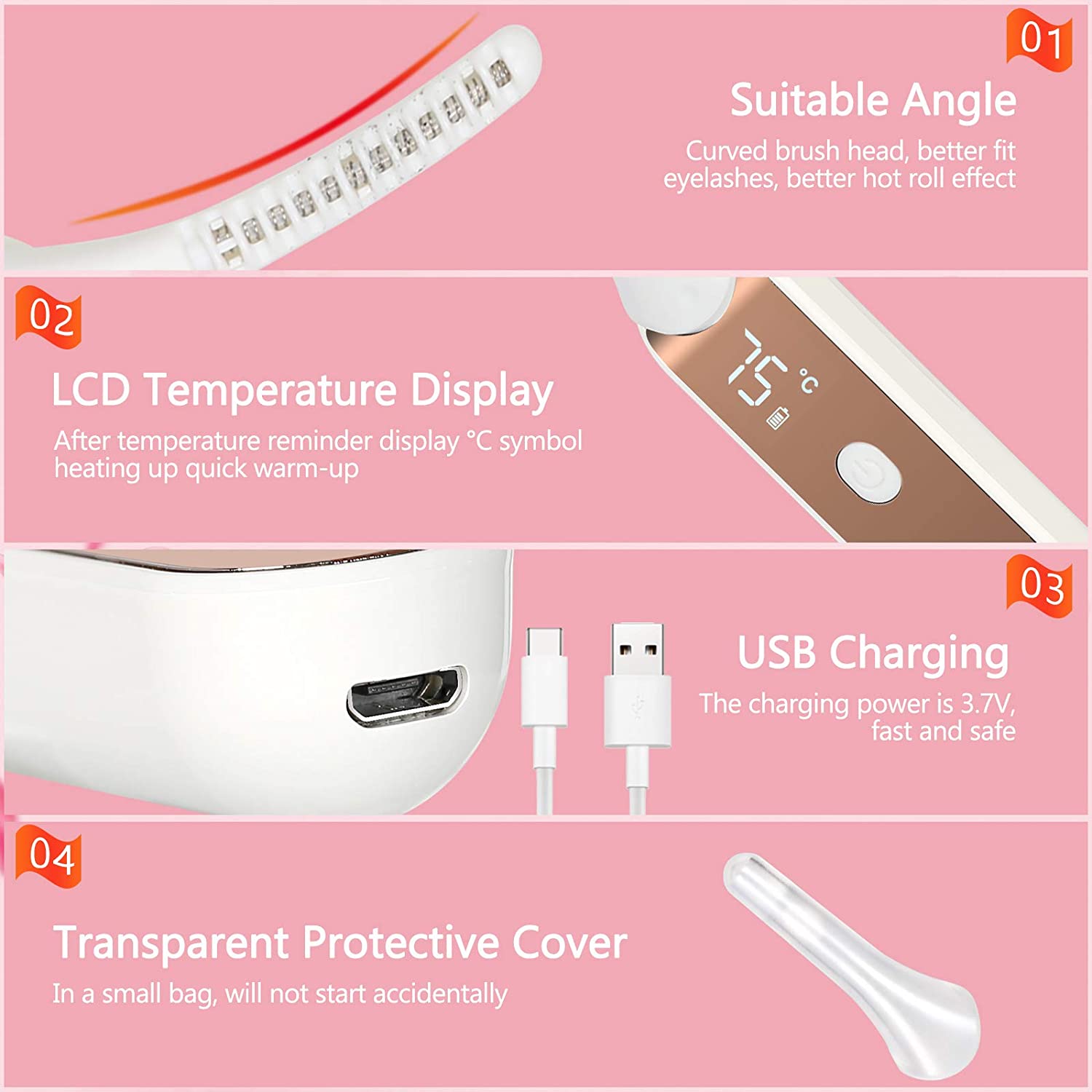 💥New Year's Sale 60% OFF💥Electric And Electrothermal Curling Eyelash Curler 👁️‍🗨️