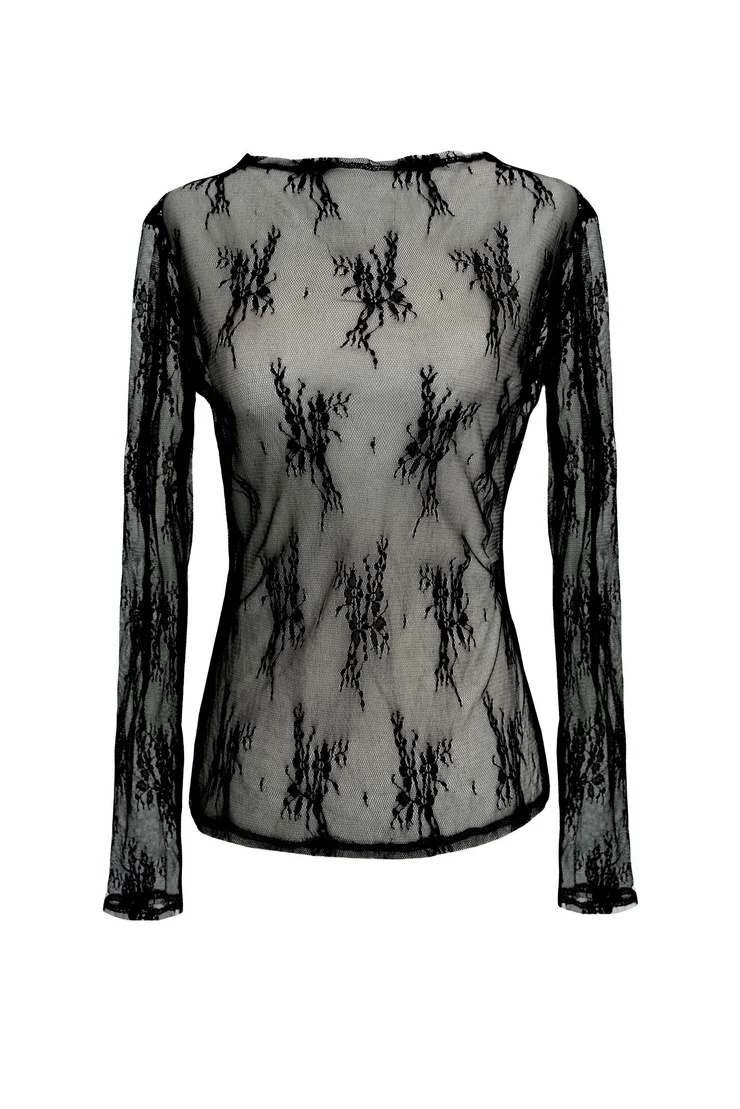 Ladies Lace Long Sleeve Top
