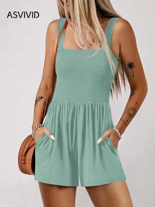 🔥Clearance Sale – Today Only!🔥Women's Solid Color Pleated Vest Bodysuit