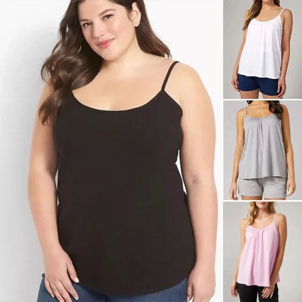 2025 New Arrival 49% OFF-Loose-fitting Tank Top With Built-in Bra