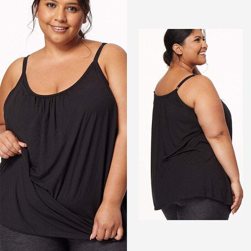 2025 New Arrival 49% OFF-Loose-fitting Tank Top With Built-in Bra