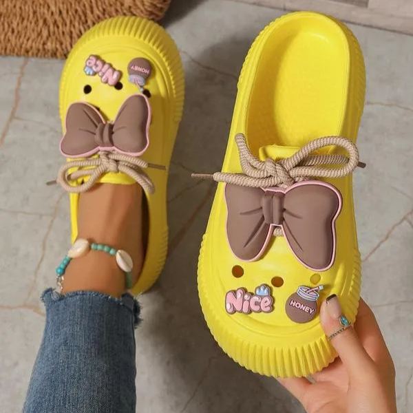 🚨Mother's Day Special🔥Women's Cute Cartoon Bowknot  Clogs
