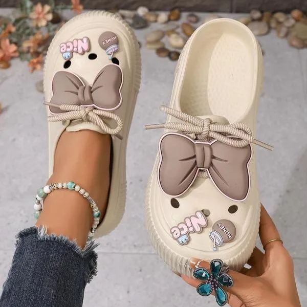 🚨Mother's Day Special🔥Women's Cute Cartoon Bowknot  Clogs