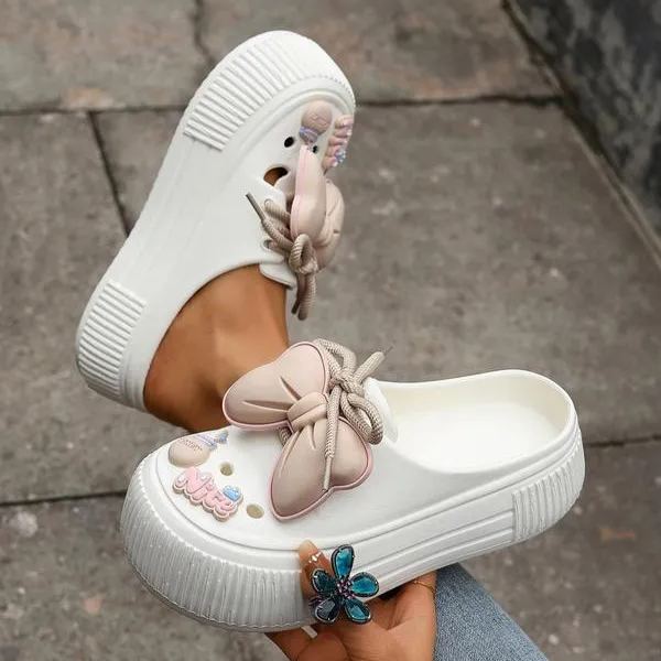 🚨Mother's Day Special🔥Women's Cute Cartoon Bowknot  Clogs