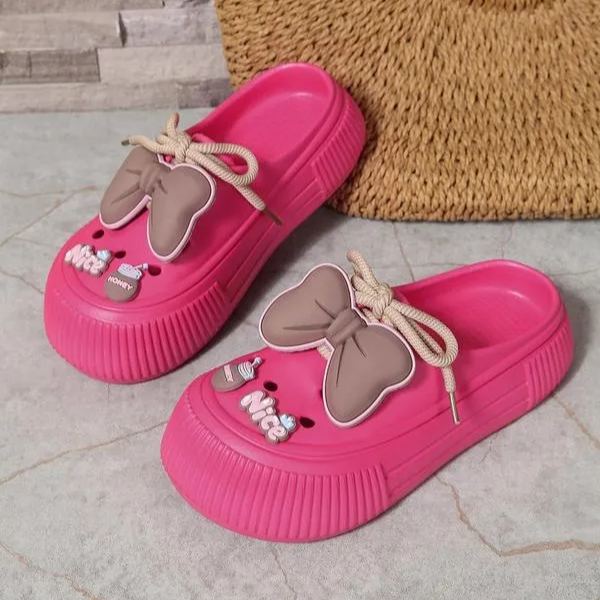🚨Mother's Day Special🔥Women's Cute Cartoon Bowknot  Clogs