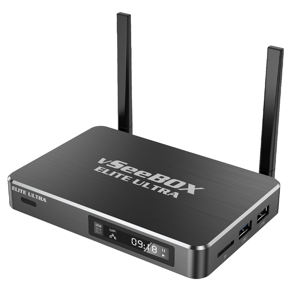 vSeeBox Elite Ultra Android TV Box (New & Exclusive Channels)