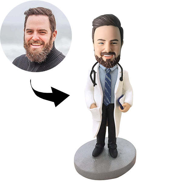 Custom Bobblehead Personalized Bobblehead Doctor With Stethoscope Personalized Gifts-ilovevango