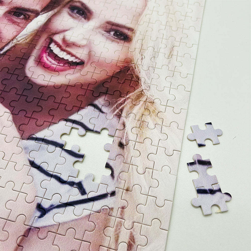 Custom Photo Puzzle With Frame, Jigsaw Puzzle Gift For Men