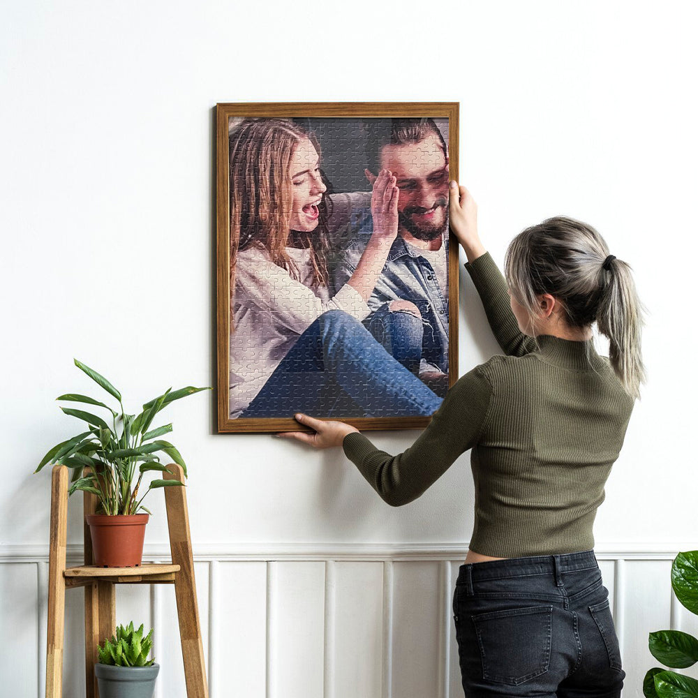 Custom Photo Puzzle With Frame, Jigsaw Puzzle Gift For Men