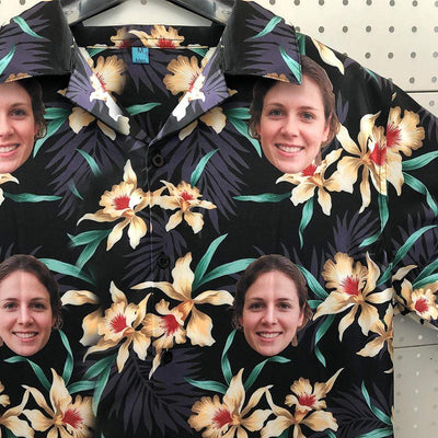 Personalized Hawaiian Shirts Funny Family Gifts Lily Flowers Tropical Aloha Shirt Made for You Custom Shirt Birthday Vacation Party Gift-ilovevango
