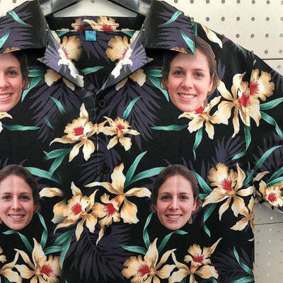 Personalized Hawaiian Shirts Funny Family Gifts Lily Flowers Tropical Aloha Shirt Made for You Custom Shirt Birthday Vacation Party Gift-ilovevango