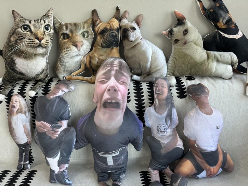 Ugly Pet Pillow Custom 3D Pet Portrait Throw Pillow