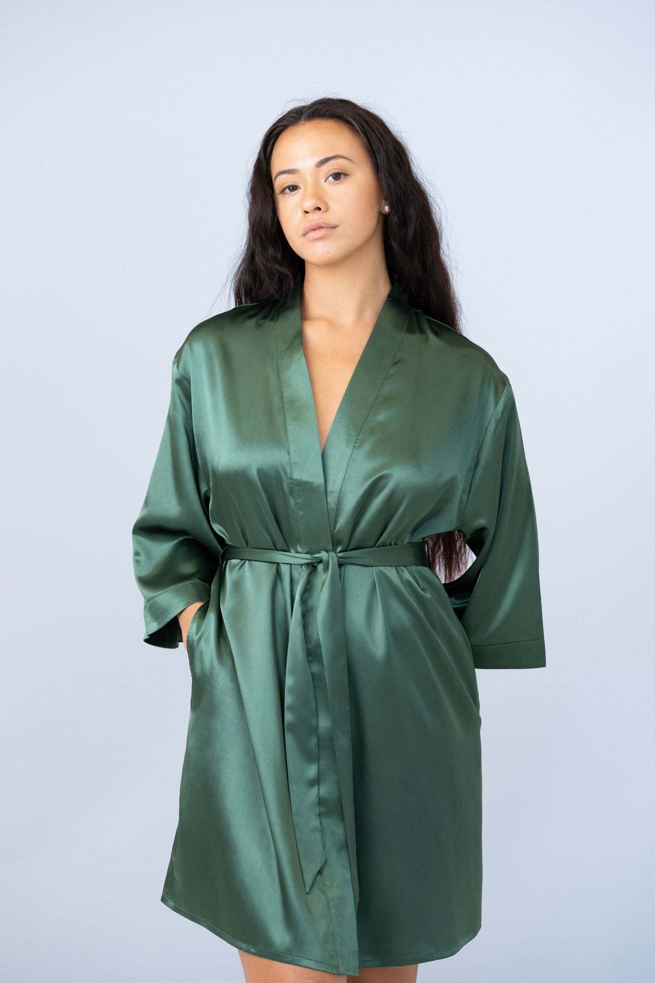 Customized Embroidered Pajamas Satin Robe-Gift For Mom And Wife