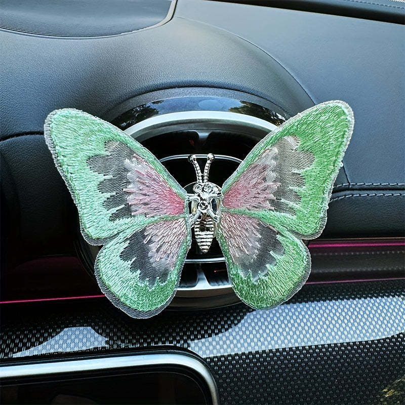 Embroidered butterfly car decoration, 3D butterfly ornaments, moving butterfly car decoration-ilovevango