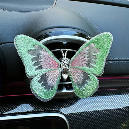 Embroidered butterfly car decoration, 3D butterfly ornaments, moving butterfly car decoration-ilovevango