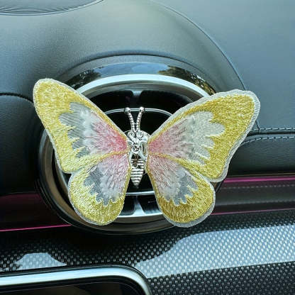 Embroidered butterfly car decoration, 3D butterfly ornaments, moving butterfly car decoration-ilovevango