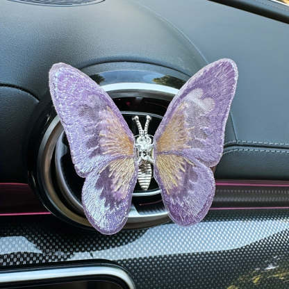 Embroidered butterfly car decoration, 3D butterfly ornaments, moving butterfly car decoration-ilovevango