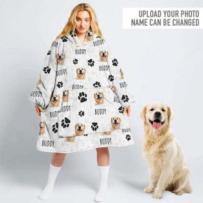 Personalized Photo Dog Cat Blanket Hoodie For Kids & Adults, Gift For Family