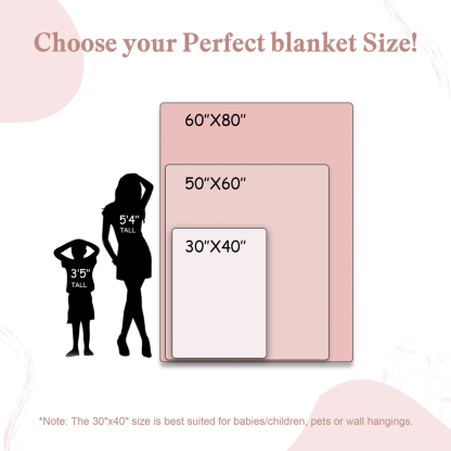 Customized Birth Flower Family Bouquet Blanket