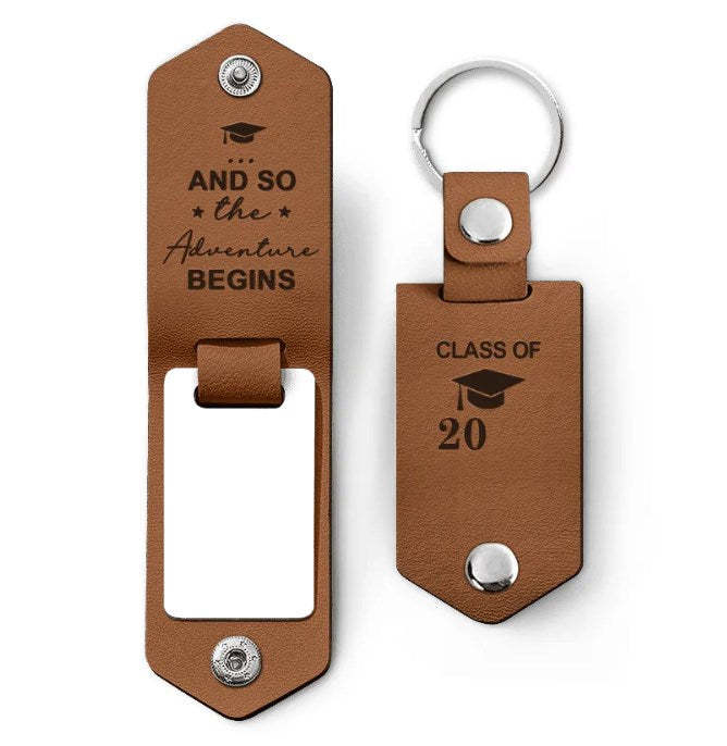 Custom Photo And So The Adventure Begins - Graduation Gift - Personali
