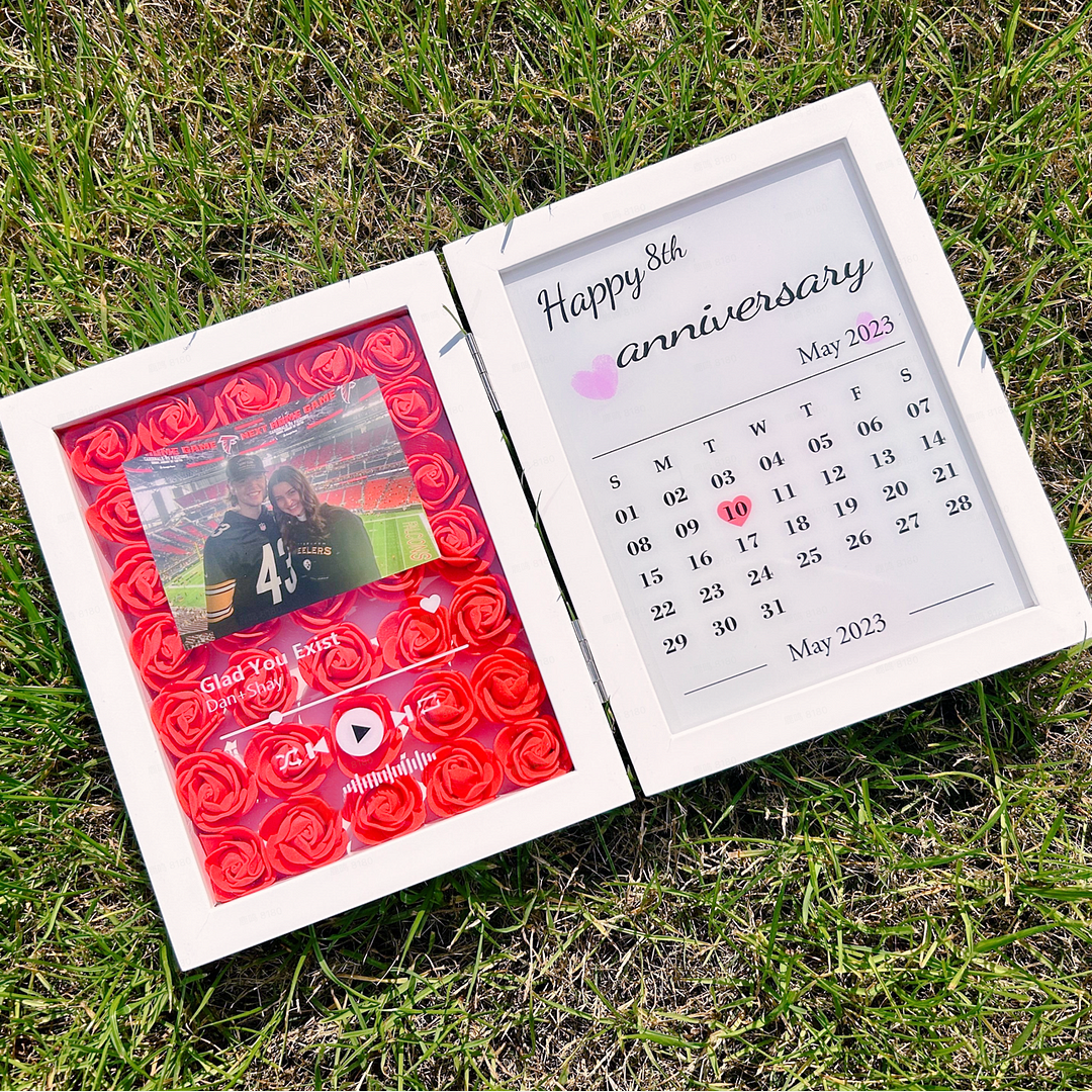 New Custom Music Flowers Frame with Anniversary-ilovevango