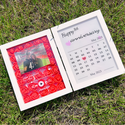 New Custom Music Flowers Frame with Anniversary-ilovevango