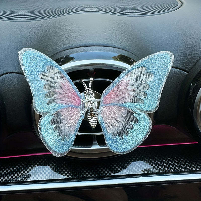 Embroidered butterfly car decoration, 3D butterfly ornaments, moving butterfly car decoration-ilovevango