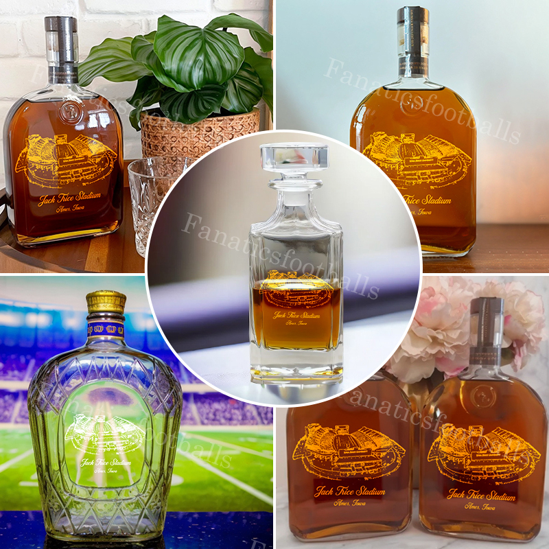 Jack Trice Stadium Whiskey Bottles-Gifts For Sports Lovers
