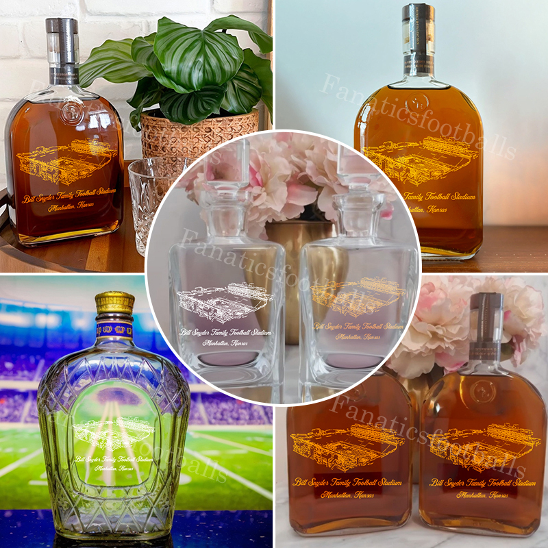 Bill Snyder Family Stadium Whiskey Bottles-Gifts For Sports Lovers